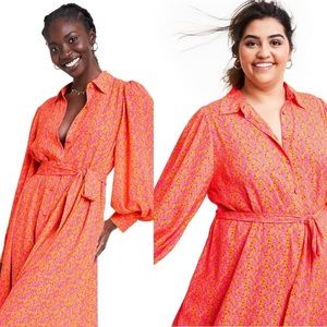 Plus 1X ALEXIS for Target Floral Robe Dress Orange